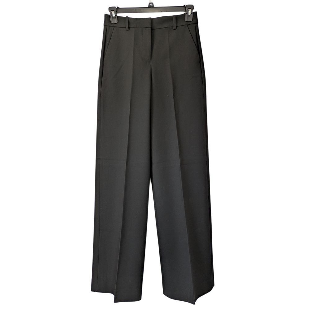 J. Crew Petite Wide Leg Trousers 4 Season Stretch Size P2 Black NWT $148 CC465